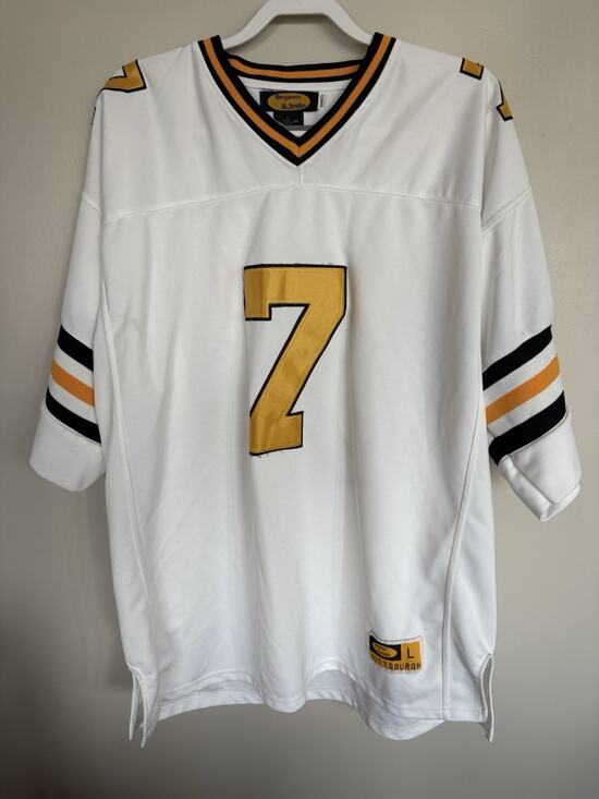 Benjamin & Jordan Other - Vintage Y2K Benjamin & Jordan Pittsburgh #7 Football Jersey White Men L Steelers
